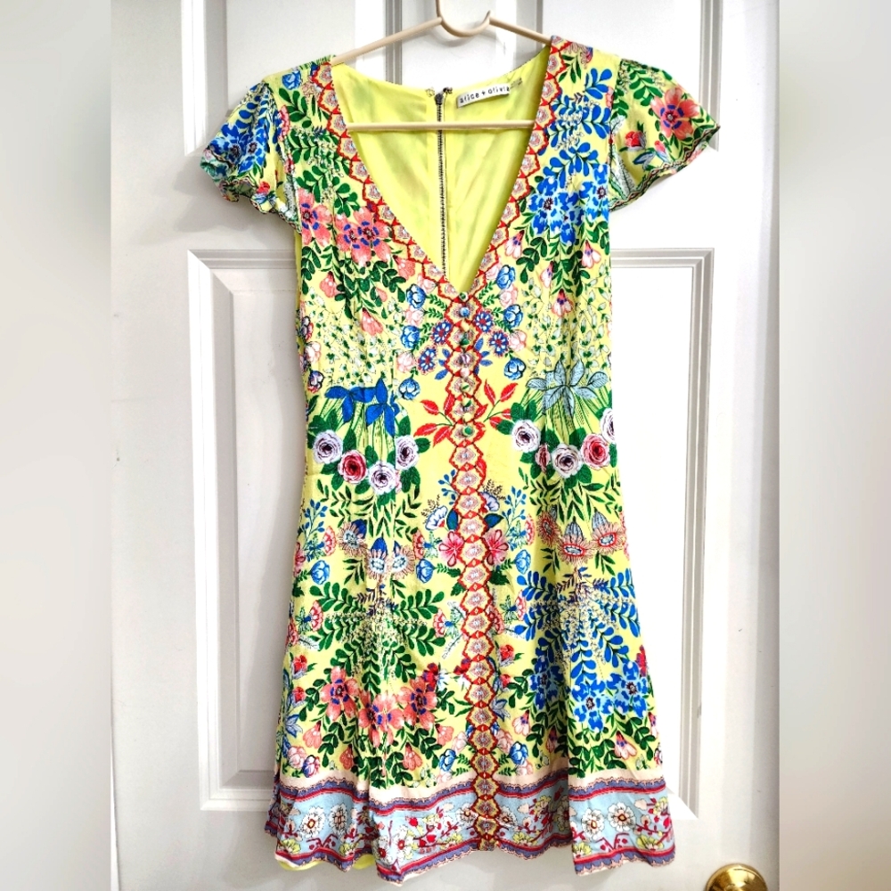 Alice+Olivia floral dress